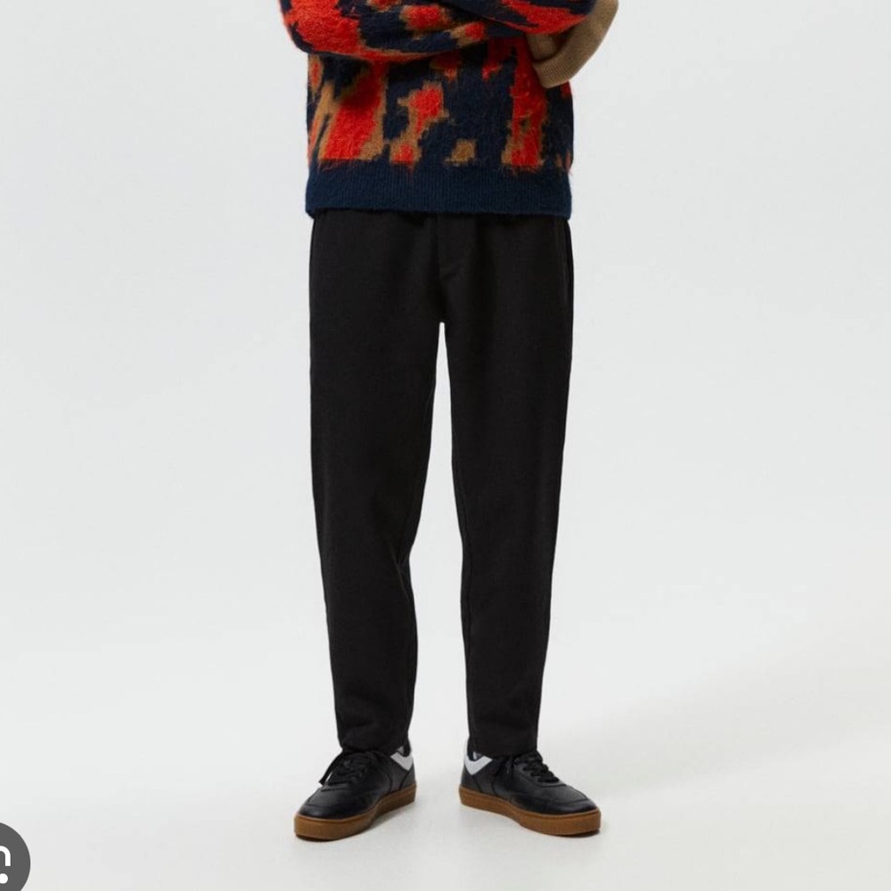 Jogger waist flannel pants - Picture 2 of 3